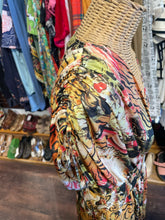 Load image into Gallery viewer, aniye by Yellow &amp; Orange Polyester animal print w/ tie shoulder flowy Dress, Size 44
