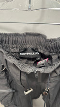 Load image into Gallery viewer, KODYPHILLPS Grey Nylon cargo drawstring Pant
