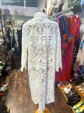 Load image into Gallery viewer, Alessandro Enriquez White Cotton Blend lace duster Top
