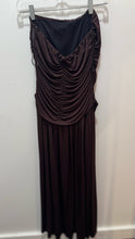 Load image into Gallery viewer, Rachel Comey Brown Viscose blend strapless Ruching maxi Dress, Size L
