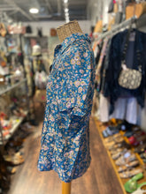 Load image into Gallery viewer, Hazel Brown teal &amp; pink Silk Floral Top CURRENT, Size L
