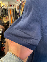 Load image into Gallery viewer, Max &amp; Moi Blue Silk Short sleeve Dress W/trim, Size M
