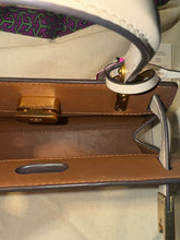 Load image into Gallery viewer, Tory Burch Off white Leather gold detailing Size Small Gently worn Purse
