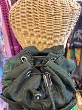 Load image into Gallery viewer, Prada Army Green Logo Size Small backpack Purse
