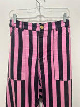 Load image into Gallery viewer, Big Bud Press Pink and black Blend stripes gold accent straight leg Pant
