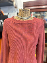 Load image into Gallery viewer, zulu &amp; zephyr clay Cotton knit Asymmetrical mock neck Sweater
