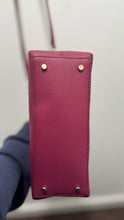 Load image into Gallery viewer, Kate Spade Plum Leather bow accent hand bag Purse
