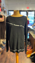 Load image into Gallery viewer, Pas de Calais Black &amp; White Cotton Tye Dye Longsleeve Top, Size 36
