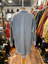 Load image into Gallery viewer, SANDRO Blue &amp; Black Viscose blend Houndstooth Sweater, Size 1=Small
