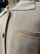 Load image into Gallery viewer, wispr Tan Cotton knit stitching Button Up Sweater, Size S
