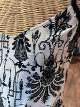 Load image into Gallery viewer, DVF Black &amp; White Silk velvet burn-out Tank tiered Dress
