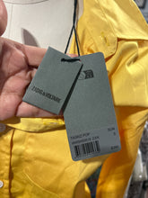 Load image into Gallery viewer, zadig &amp; voltaire Yellow Cotton Button up NWT Top, Current! Size S
