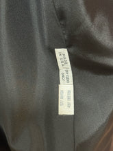 Load image into Gallery viewer, Carolina Herrera Black Cotton Blend Faux Shearling W/shoulder pads Vintage Coat, Size 6
