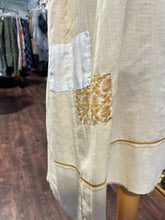 Load image into Gallery viewer, Hazel Brown Beige Cotton Patchwork Sleeveless raw hem Dress, Size 3=L
