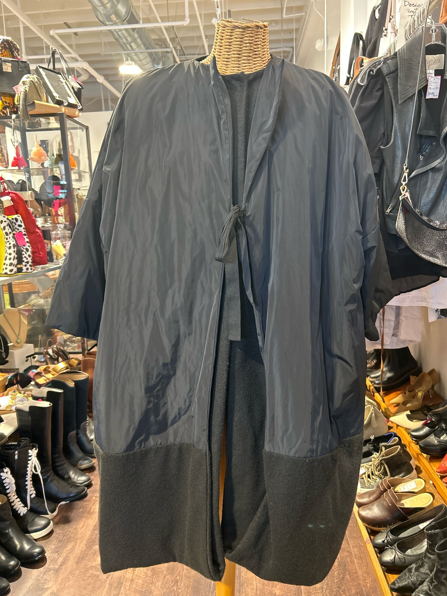 Nuovo Borgo Black Poly Puff double layer Coat