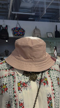 Load image into Gallery viewer, Burberry pink &amp; beige Leather Reversible bucket Hat, Size XS
