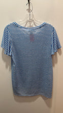Load image into Gallery viewer, Tommy Bahama Blue &amp; White Modal Blend striped t shirt Top, Size S/P

