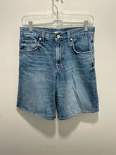 Load image into Gallery viewer, TWP Light Wash Cotton Denim Shorts, Size 25
