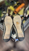 Load image into Gallery viewer, Tory Burch Black and silver Leather Studded Ballet Flats, Size 8

