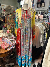 Load image into Gallery viewer, Johnny Was Yellow Multi Rayon mix print Floral flowy Dress, Size XS
