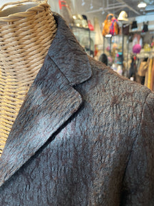 Masahiro Miyazaki brown & grey fuzzy accent Blazer, Size 38