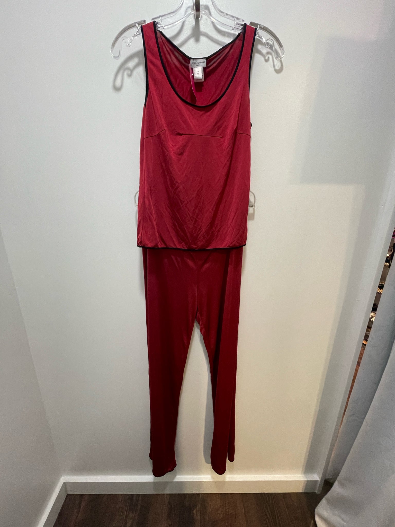 Dolce & Gabbana Red Viscose blend sleep wear 2 piece set , Size L