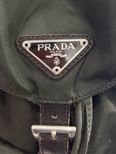 Load image into Gallery viewer, Prada Army Green Logo Size Small backpack Purse
