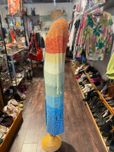 Load image into Gallery viewer, STAUD Blue/Orange Rayon color block Ribbed Dress, Size L
