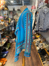 Load image into Gallery viewer, Johnny Was Blue Cotton embroidered layering top, Size S
