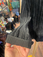 Load image into Gallery viewer, Issey Miyake Black Velvet Button Up Longsleeve Top, Size 2=M
