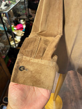 Load image into Gallery viewer, Eskandar Camel Suede solid button down Top, AS IS, Size 1=Small
