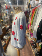 Load image into Gallery viewer, Kate Spade Grey Cotton Ladybug Pullover Mid sleeve Sweater, Size L
