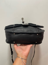 Load image into Gallery viewer, aimee kestenberg Black &amp; silver Leather +Shearling crossbody Purse
