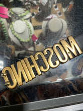 Load image into Gallery viewer, Moschino Black Leather W/ gold Lettering accent Belt, Size 40

