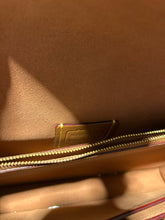 Load image into Gallery viewer, Coach Brown Leather Monogram crossbody strap Purse W/duster
