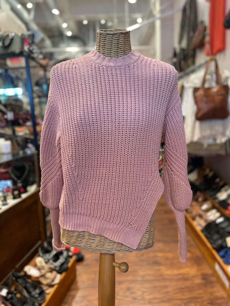 Ulla Johnson Pink Cotton Knit Gently Worn Sweater, Size P