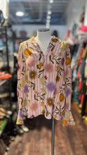Load image into Gallery viewer, Kobi Halperin Pink Print Silk Floral blouse Top
