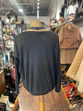 Load image into Gallery viewer, Brunello Cuccinelli Dark Gray Cashmere Blend embellished Signature collar Top, Size M
