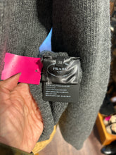 Load image into Gallery viewer, Prada Gray Cashmere Blend scalloped Snap Buttons back detail Sweater
