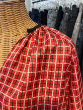 Load image into Gallery viewer, Comme des Garcons Red Blend Checkered V cut longsleeve Top, Size S
