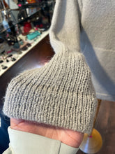 Load image into Gallery viewer, Lauren Manoogian Taupe superfine merino wool solid Hood front pocket Sweater, Size XS
