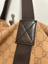 Load image into Gallery viewer, GUCCI Brown Cotton Logo Size Large duffle bag, Vintage/AS IS condition
