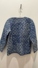Load image into Gallery viewer, SEZANE Blue &amp; White Cotton Paisley Quilted Jacket
