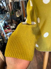 Load image into Gallery viewer, Two Danes mustard &amp; cream Wool Polka Dot Long sleeve Sweater, Size S
