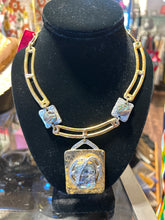 Load image into Gallery viewer, J. Jansen two toned Gold Plated Abalone Necklace
