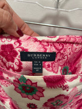 Load image into Gallery viewer, Burberry pink &amp; green Rayon Blend Floral Knee Skirt, Size 8
