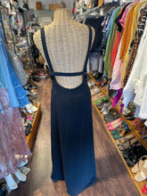 Load image into Gallery viewer, St John Black Wool Blend Maxi back detail Dress
