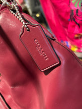 Load image into Gallery viewer, Coach Dark Red Leather Silver Hardware Purse

