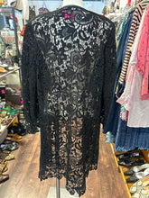 Load image into Gallery viewer, Ralph Lauren Black Polyester lace layering top open front, Size 10
