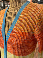 Load image into Gallery viewer, STAUD Blue/Orange Rayon color block Ribbed Dress, Size L
